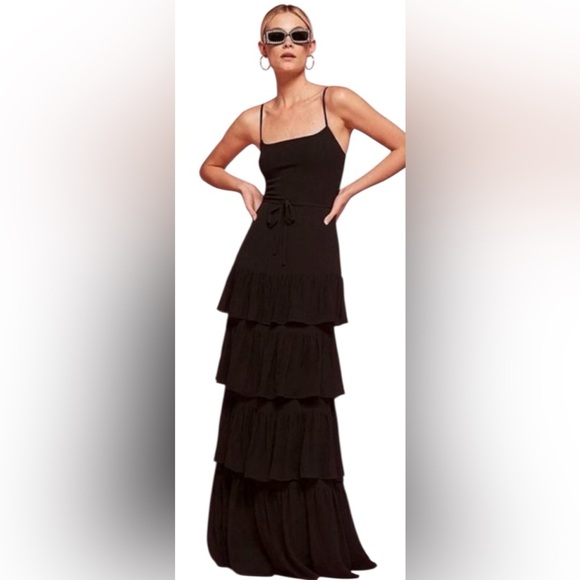 Reformation Dress XS Black Foxglove Maxi Dress $388 - Picture 2 of 10